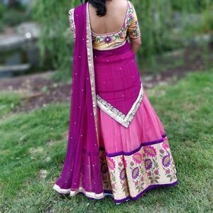 Beautiful designer Lehenga half saree